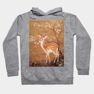 Pearled Antlers: A Deer's Serenity Hoodie